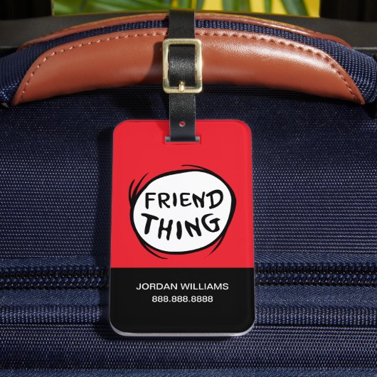 Cat in the Pet Thing One Thing Two - Vriend Ding Bagagelabel (Voorkant Insitu 2)