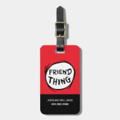 Cat in the Pet Thing One Thing Two - Vriend Ding Bagagelabel (Voorkant verticaal)