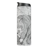 Cat in Tree Thermal Tumbler Thermosbeker (Geroteerd rechts)