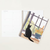 Cat in Windowsill | Silhouette Watercolor  (Devant avec enveloppe)