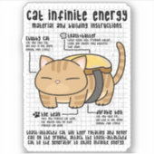 Cat Infinite Energy Butter Toast Sticker (Voorkant)