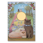 Cat Initiales Couple do-it-yourself Cartes de Tabl (Dos)