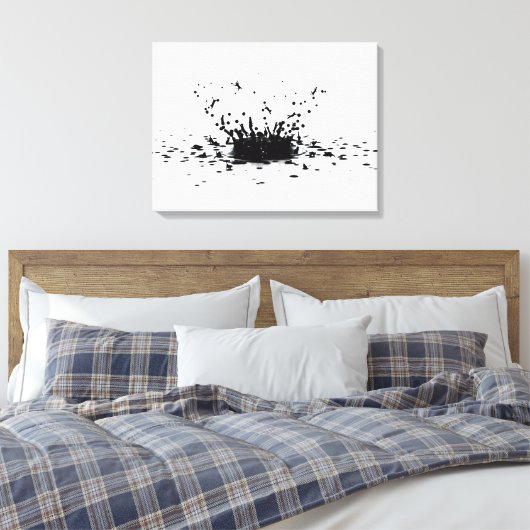 Cat Ink Splat Canvas Afdruk (Insitu (Slaapkamer))