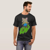 Cat Inline skating Roller skates Sports T-shirt (Voorkant volledig)