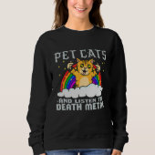 Cat Instrumentalist Rock Music Musician Headbang Trui (Voorkant)