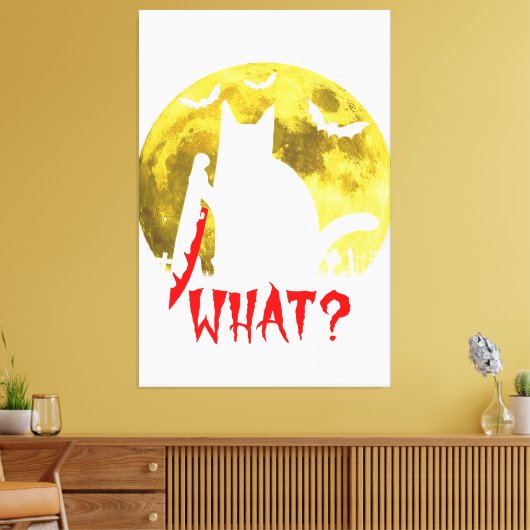 Cat it's Herfst Y'all Pumpkin Autumn Halloween Cat Canvas Afdruk (Insitu (Woonkamer))