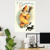 Cat Jack O Lantern Pumpkin Poster (Thuiskantoor)
