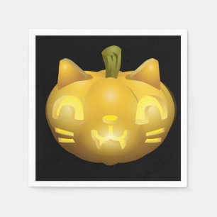Cat Jack O Lantern Servet