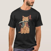 Cat Japan Knife T-shirt (Voorkant)