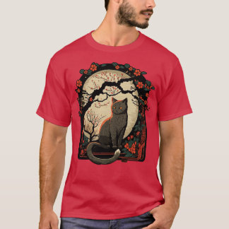 Cat Japan Style Funny Cat Gift Retro Funny T-shirt