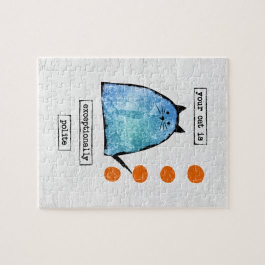 Cat Jigsaw Puzzle - Drôle Chat exceptionnellement  (Horizontal)