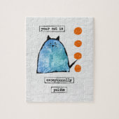 Cat Jigzaag Puzzle - Funny Cat Buitengewoon Polite Legpuzzel (Verticaal)