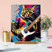 Cat joue de la guitare, graffiti rock (Mariage)