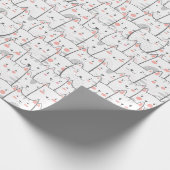 Cat Kat Cute Funny Pattern Cat Lover Cadeaupapier (Hoek)