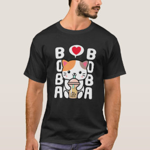 Cat Kawaii Boba bubble Meow Tea Anime T-shirt Japa