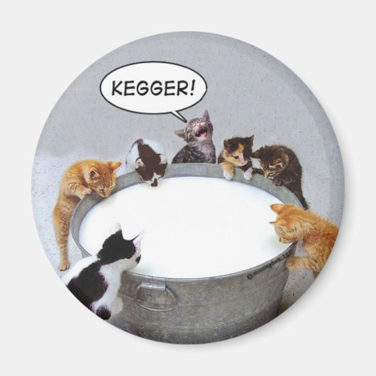 Cat Kegger Magnet Magneet (Voorkant)