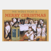 Cat kerstkeuir inpakpapier vel (Voorkant 3)