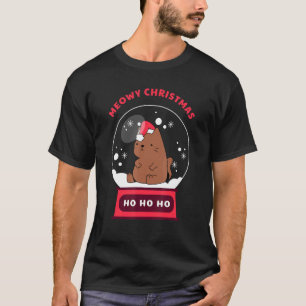 Cat Kerstmis Bauble Ugly kerstkeukenglas T-shirt