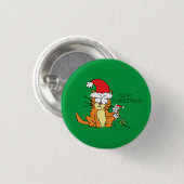 Cat Kerstmis Funny Cartoon Cute Mouse Ronde Button 3,2 Cm (Voorkant /achterkant)