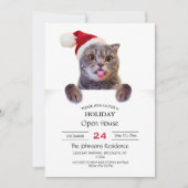 Cat Kerstmis Tongue Kaart (Voorkant)