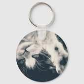 Cat keyring - want to hang out? sleutelhanger (Achterkant)