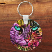 Cat Kitten Artsy Sleutelhanger (Voorkant)