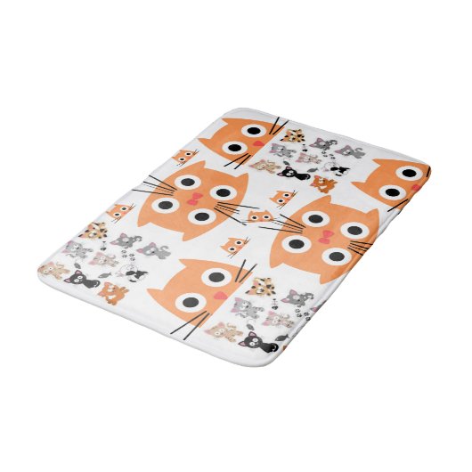 Cat Kitten Bathroom Bath Mat (Gekanteld)