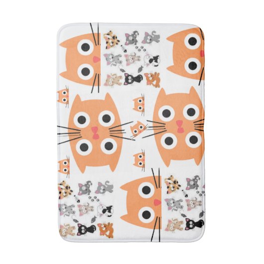 Cat Kitten Bathroom Bath Mat (Voorkant Verticaal)