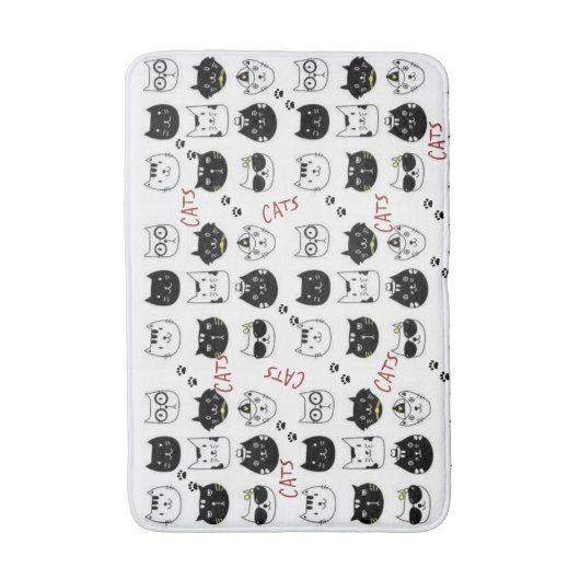 Cat Kitten Bathroom Bath Mat (Voorkant Verticaal)