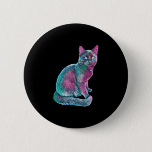 Cat Kitten Cute Fur Nose Funny Animals Ronde Button 5,7 Cm