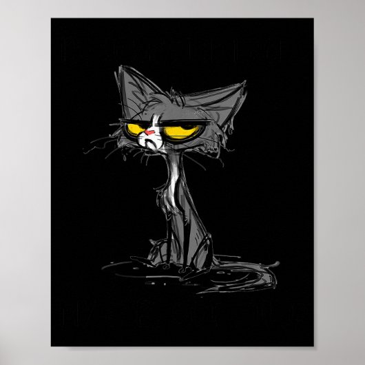 Cat Kitten Did I Roll My Eyes Out Loud Funny Sarca Poster (Voorkant)
