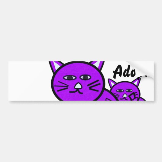 Cat Kitten Dog keurt Bumpersticker goed (Voorkant)