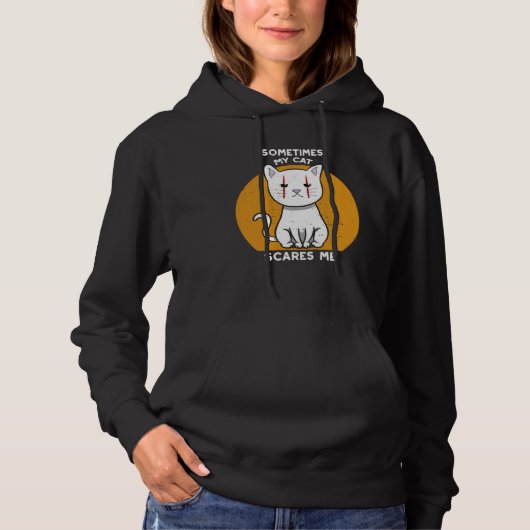 Cat Kitten Halloween For Crazy Cat Hoodie (Voorkant)