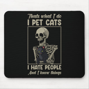 Cat Kitten Lover Grumpy Skull Kat Huisdier Eigenaa Muismat