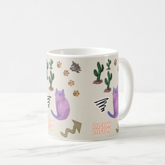 Cat Kitten Meow Animaux Mug (Devant droit)
