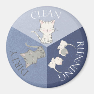 Cat Kitten Pet Dishwasmachine Magnet Reversibele C Magneet