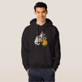 Cat Kitten Playing Cello Cat Cello Player Cellist Hoodie (Voorkant volledig)