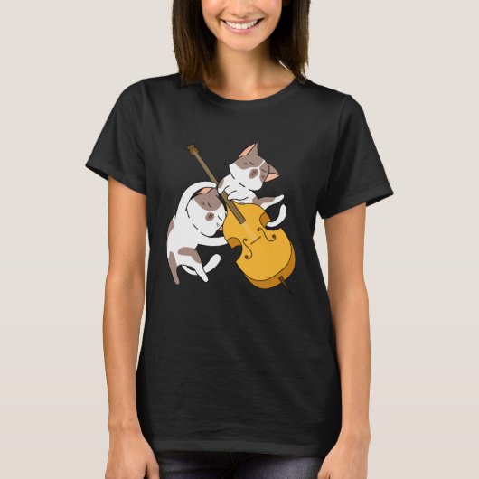 Cat Kitten Playing Cello Cat  Cello Player Cellist T-shirt (Voorkant)
