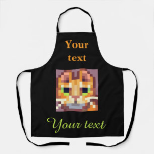 Cat, kitten, poes. Pixel Art Schort