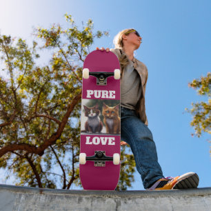 CAT KITTENS ART PURE LOVE SKATEBOARDS