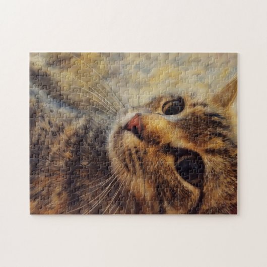 Cat Kitty Art Amoureux des chats Puzzle (Horizontal)