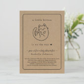 Cat Kitty Kitten Baby shower Invitation (Debout devant)