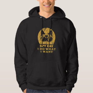 Cat Kleding Ik doe wat ik wil Vintage Graphic 1 Hoodie
