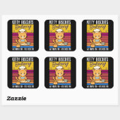 Cat Kneading Baker Kitty Biscuits We Knead Em You Vierkante Sticker (Vel)