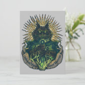 Cat Knight briefkaart print (Staand voorkant)