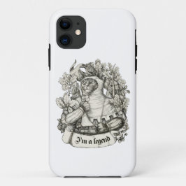 Cat Knight  print iPhone 11 Hoesje