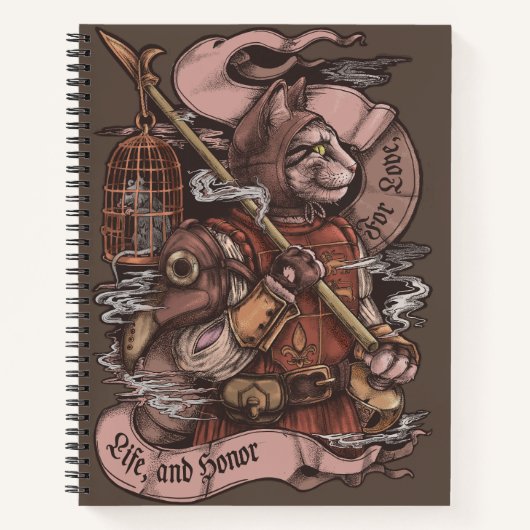 Cat Knight  print Notitieboek (Voorkant)