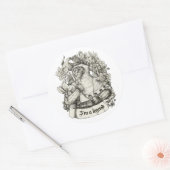 Cat Knight  print Ronde Sticker (Envelop)