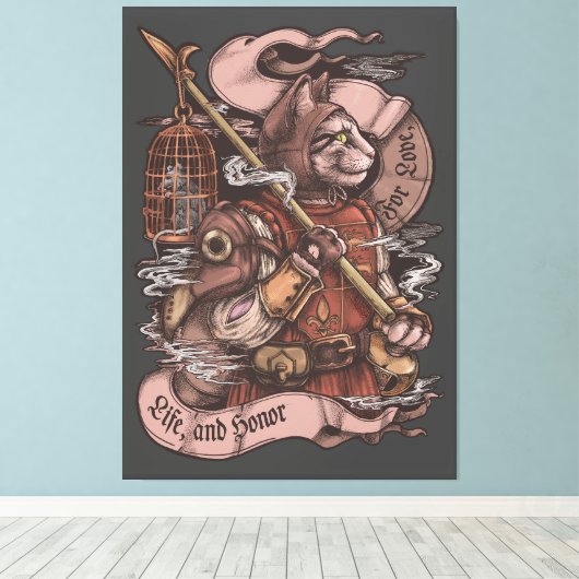 Cat Knight vintage impression (Insitu (Plancher de Bois))