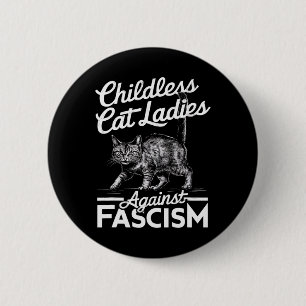 Cat Ladies Against Fascism Trots op feminisme Ronde Button 5,7 Cm
